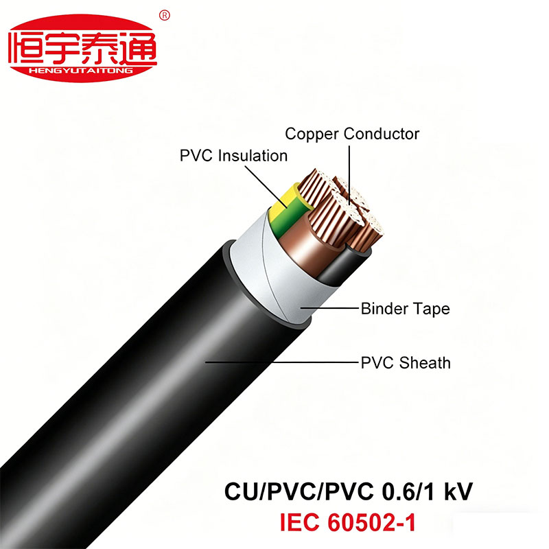 NYY Konduktor Kuprum bervoltan rendah Kabel Kuasa Bertebat PVC
