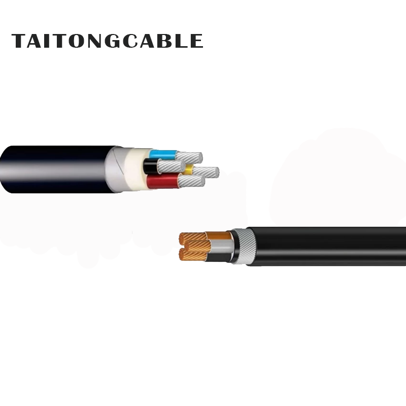 Kabel Kuasa Bersarung LSZH Voltan Rendah Berperisai XLPE Bertebat dengan Konduktor Tembaga atau Aluminium