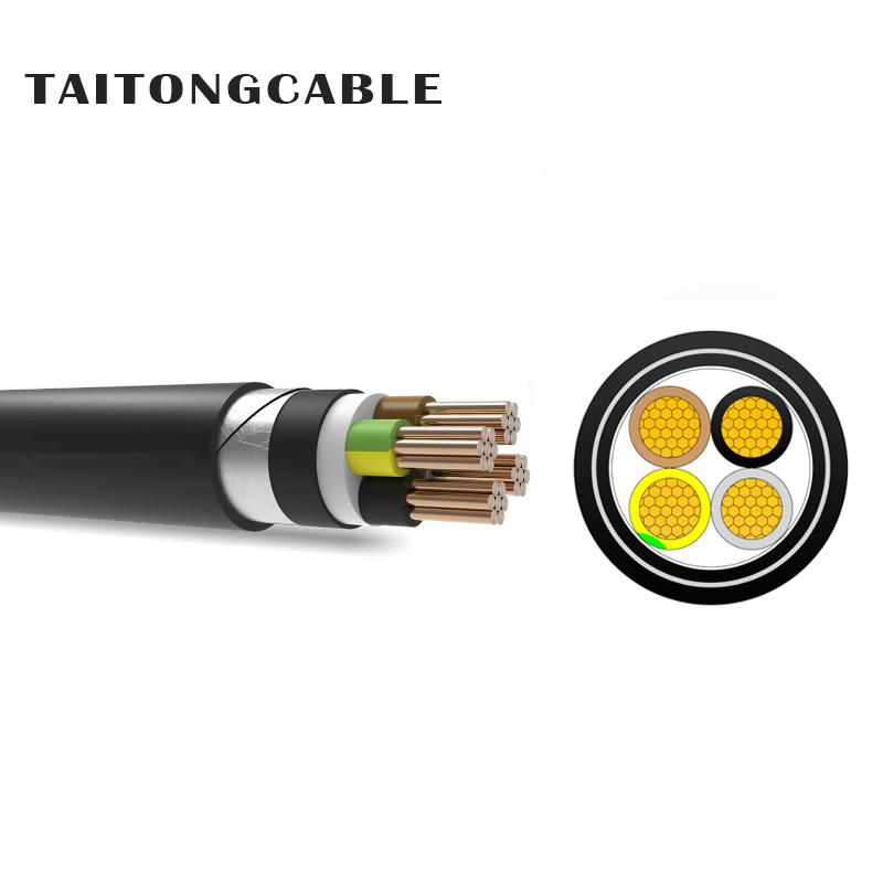 Konduktor Tembaga 2-5 Teras Voltan Rendah Kabel Kuasa Bersarung PVC Berperisai STA-Berperisai XLPE