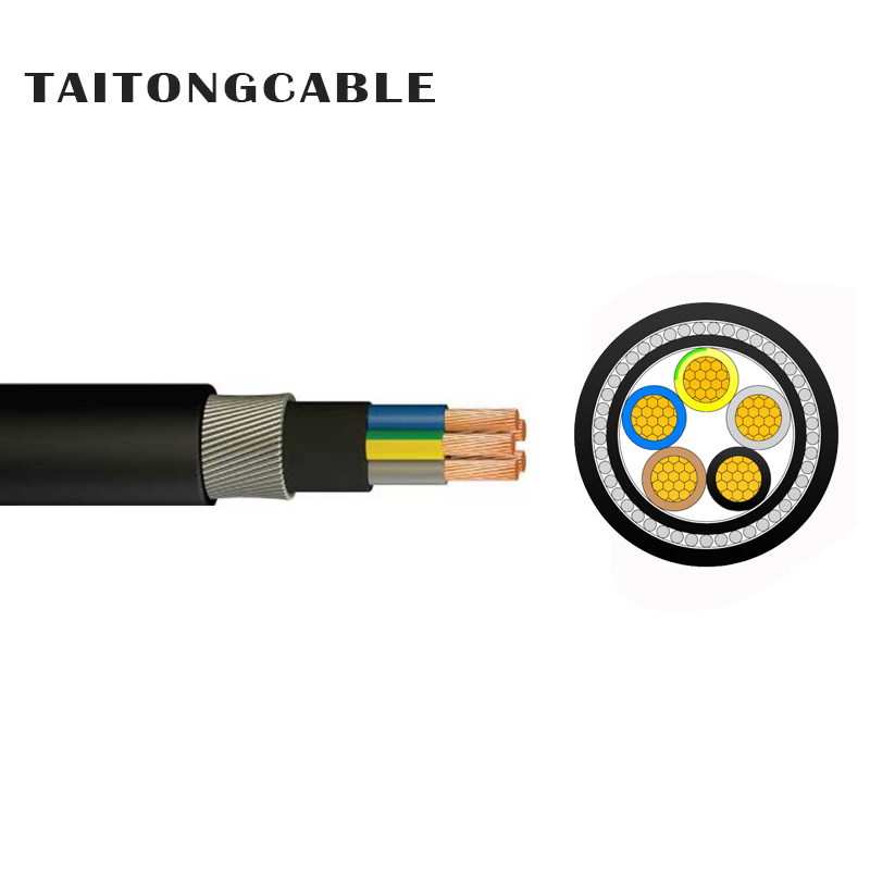 Voltan Rendah 2‑5‑Konduktor Tembaga Teras SWA‑Kabel Kuasa Bersarung PVC Berperisai XLPE‑Bertebat PVC