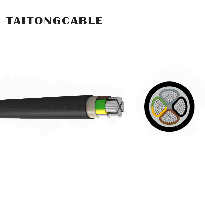 Kabel Kuasa Konduktor Aluminium Bersarung PVC Voltan Rendah 2-5Teras PVC Bertebat