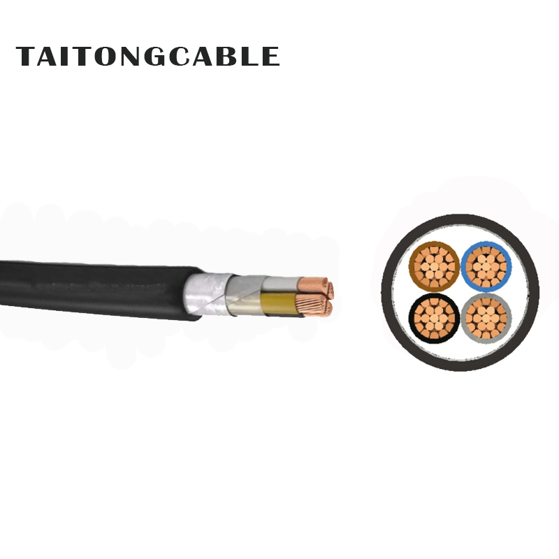 Voltan Rendah Multi-teras STA Berperisai Tembaga PVC Berpenebat dan Kabel Kuasa Bersarung